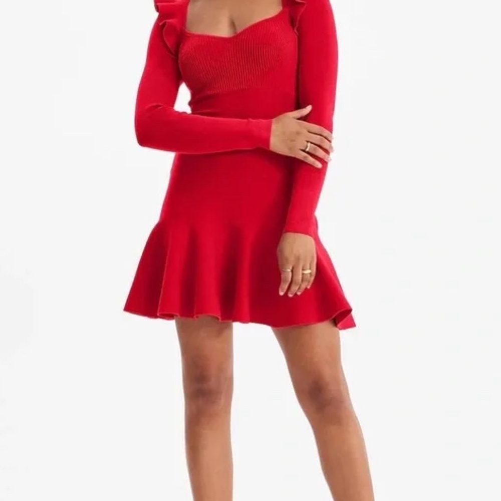 EXPRESS red sweater dress